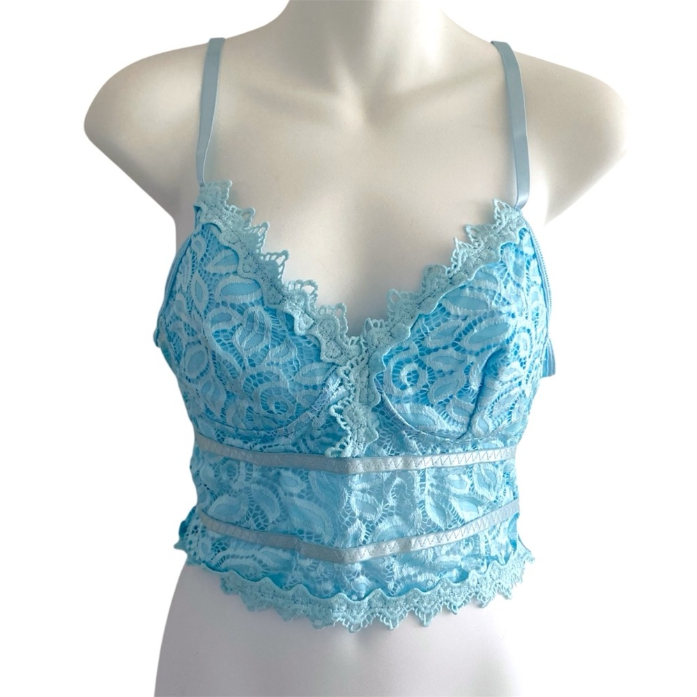 Lace Bralette in Light Blue